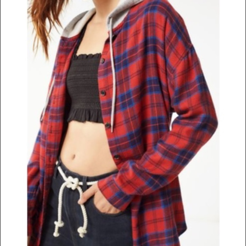 BDG flannel hoodie